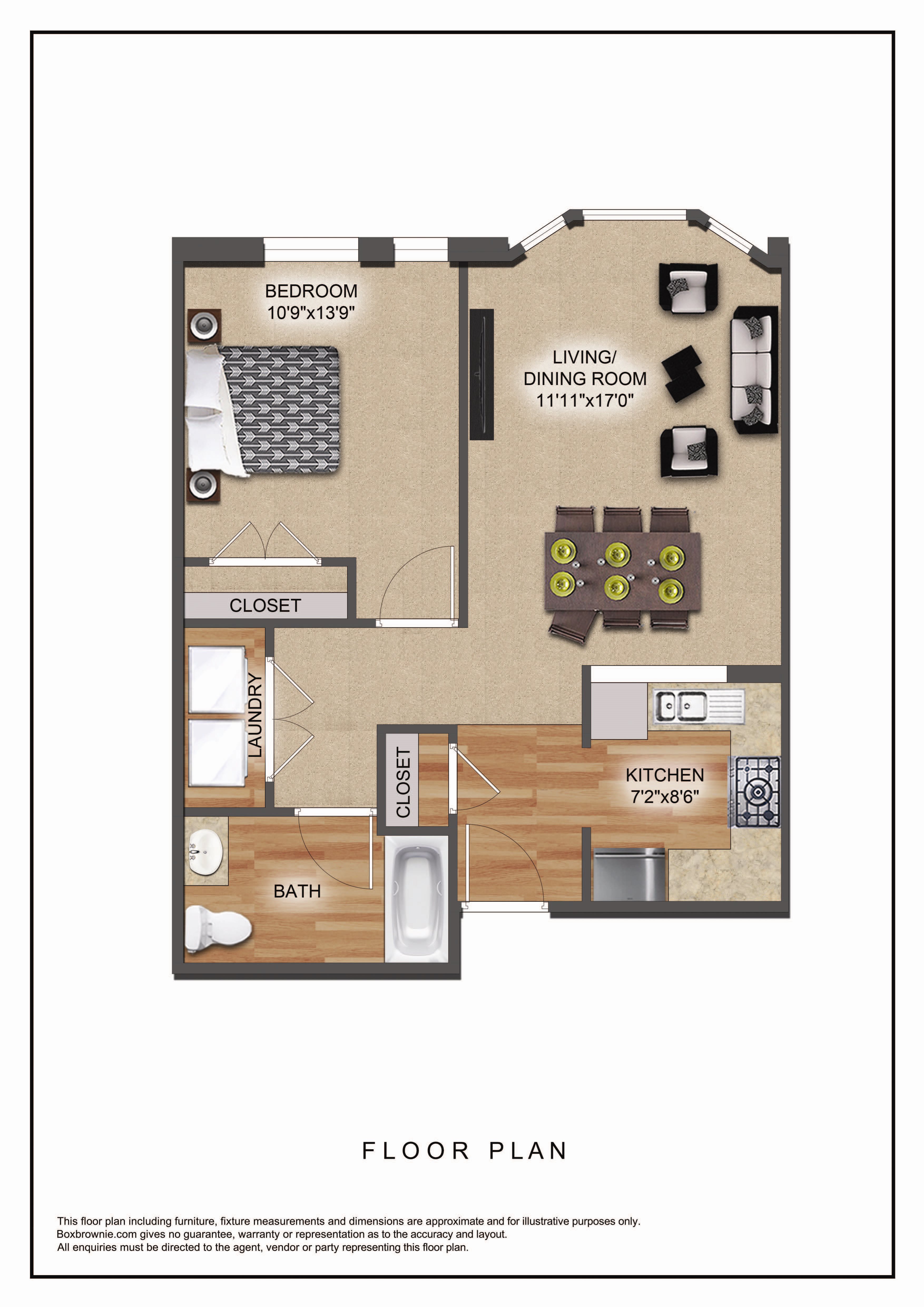 1 BR 600 sq ft 1 BR 600 sq ft